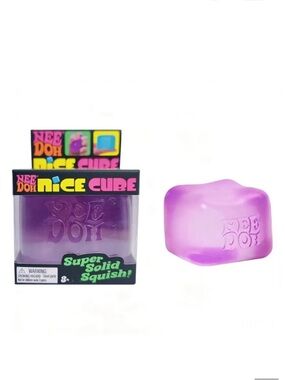 NeeDoh The Original Nice🧊 Cube Super Solid Squish, Purple